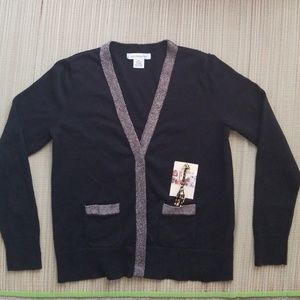 Black/silver trim cardigan. Sz M
